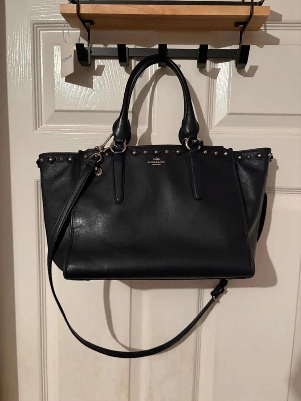 Coach crosby carryall‎ in navy leather